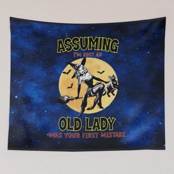 Item preview, Not Just an Old Lady – Witch Pinup designed and sold by MysticOzzy.