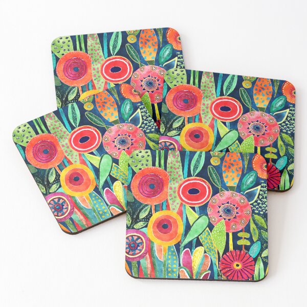 Item preview, Retro 1960's Funky Flowers Vibrantly Colorful Abstract Designs designed and sold by DEC02.