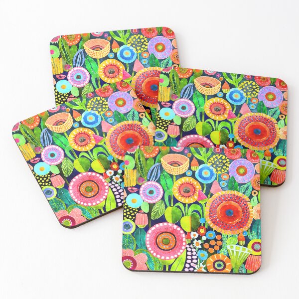 Item preview, Retro 1960's Colorful Funky Flowers and Leaves Designs designed and sold by DEC02.