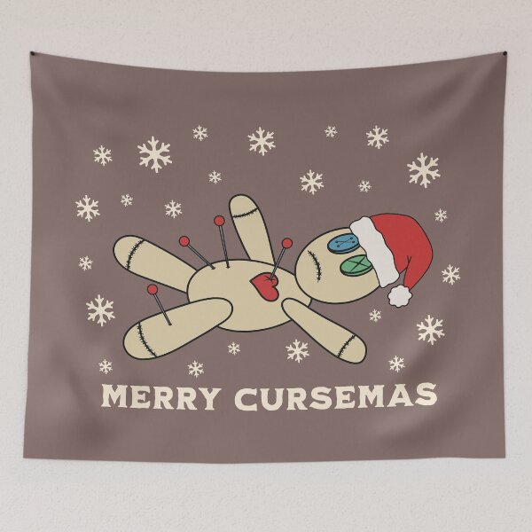 Item preview, Funny Christmas Merry Cursemas Dark Humor Voodoo Doll designed and sold by MadelaneWolf.