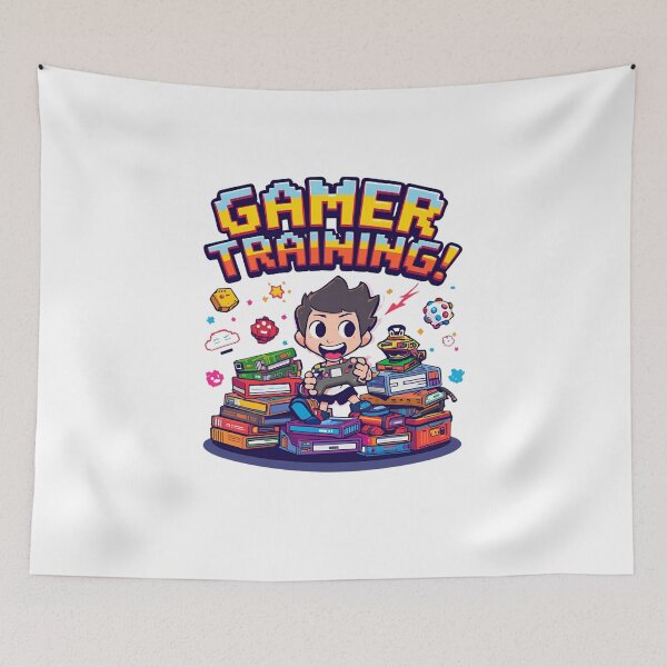 Item preview, Gamer in Training – Funny Video Game Backlog Art designed and sold by Tiny Globe .