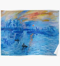 Impression, Sunrise Monet painting Soleil Levan Poster