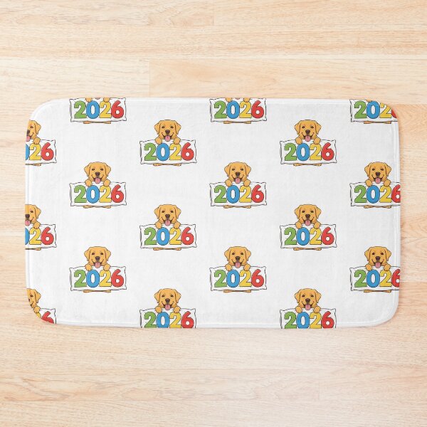 Item preview, Labrador Holding Pillow – Cute Puppy New Year 2026 designed and sold by MuniraWearify.