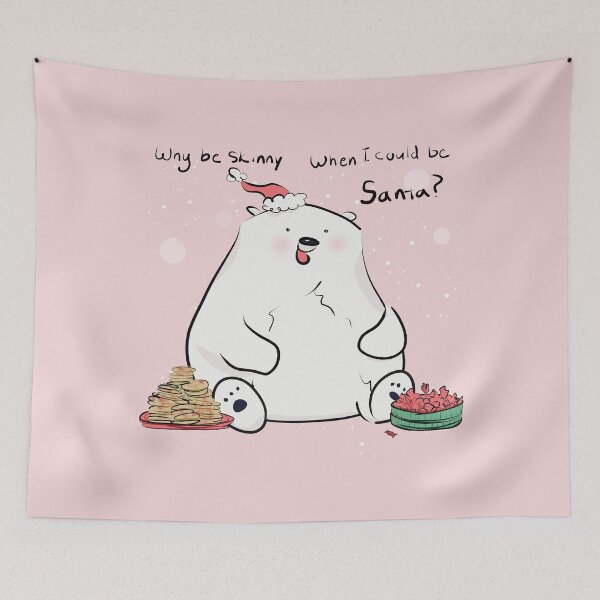 Item preview, Polar Bear Why Be Skinny (Pink Version) designed and sold by BLAAAAASK.