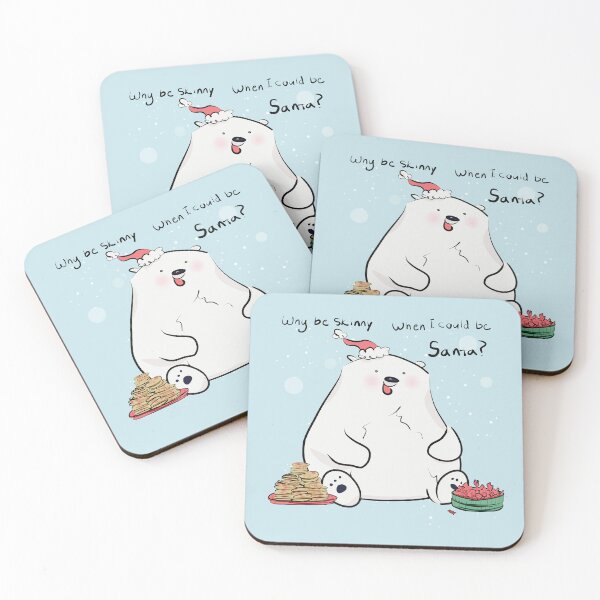 Item preview, Polar Bear Why Be Skinny (Blue Version) designed and sold by BLAAAAASK.