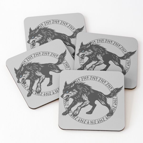Item preview, Fierce wolf with runes and glowin eyes designed and sold by MattC_Design.