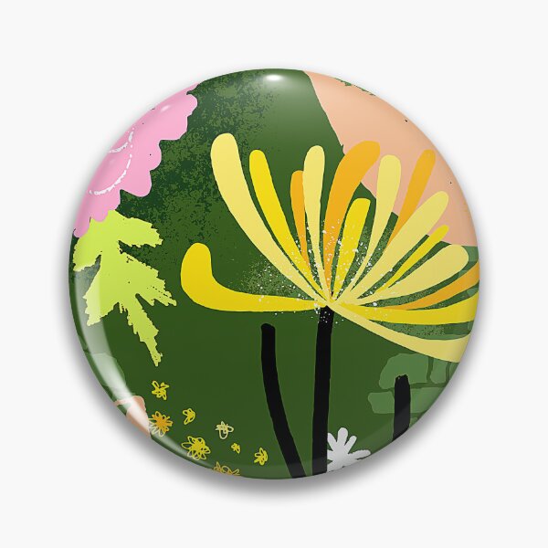 Item preview, Pink, Green And Yellow Abstract Floral And Leaves designed and sold by DEC02.