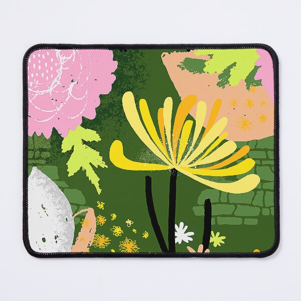 Item preview, Pink, Green And Yellow Abstract Floral And Leaves designed and sold by DEC02.