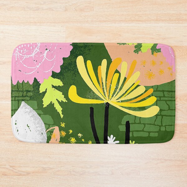 Item preview, Pink, Green And Yellow Abstract Floral And Leaves designed and sold by DEC02.