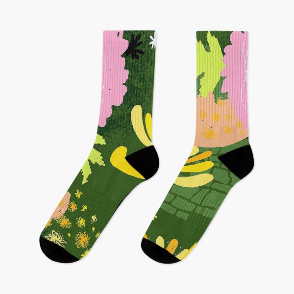 Item preview, Pink, Green And Yellow Abstract Floral And Leaves designed and sold by DEC02.