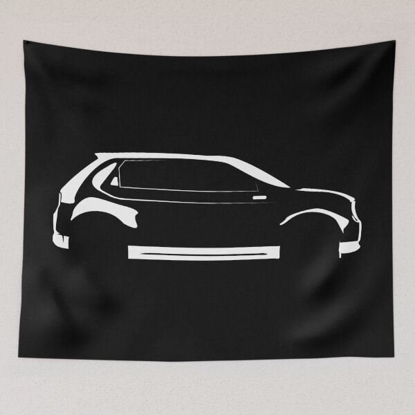 Item preview, e ZC7 Advance (2021) Minimalist Car Silhouette (White) designed and sold by FearnCreative.