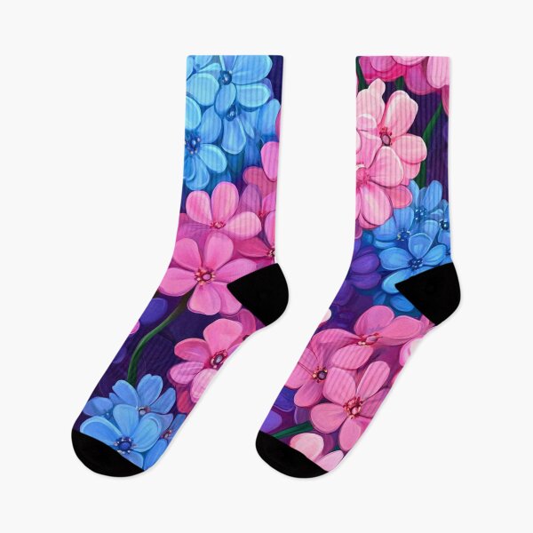 Artikelvorschau, Magische Fantasieblumen in Pink, Blau und Lila entworfen und verkauft von DEC02.