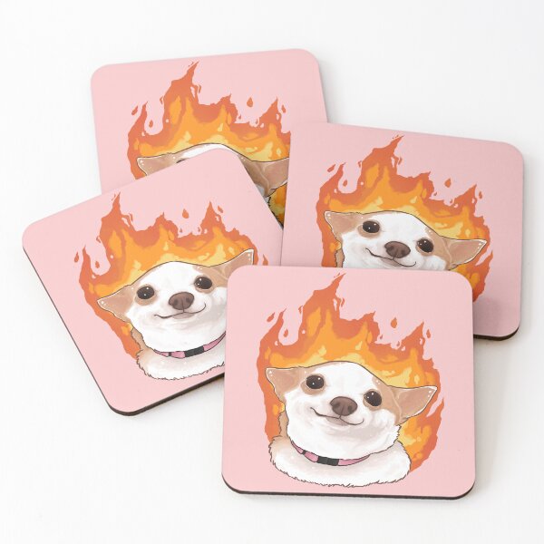 Item preview, Calm Pinscher in Flames designed and sold by Peach Frog.