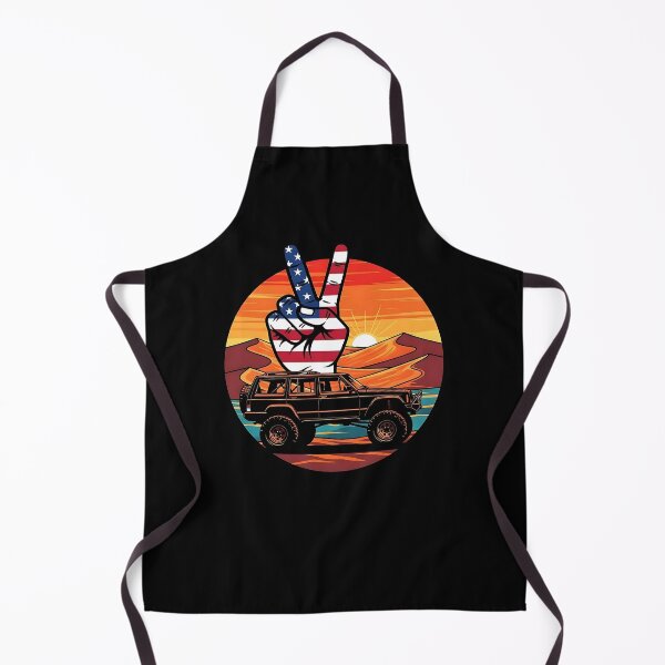 Item preview, Cherokee XJ Off-Road Desert Peace Tee: American Flag Hand designed and sold by Off-Road-Zone.