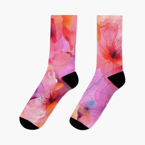 Item preview, Lilac-Pink And Yellow-Peach Dreamy Floral Abstract   designed and sold by DEC02.