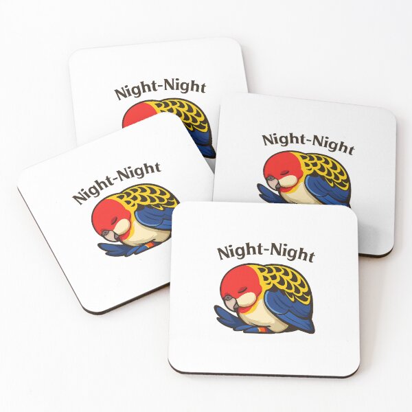 Item preview, Night-Night Rosella – Sleeping Bird Art designed and sold by CozyCrittersCo.