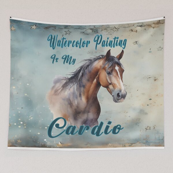 Item preview, Watercolor Show Horse – Painting is My Cardio designed and sold by MysticOzzy.