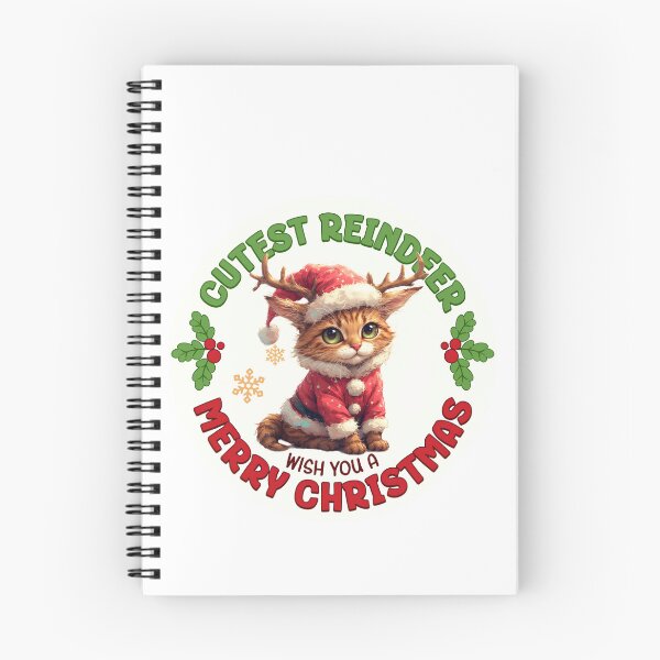 Item preview, Santa Claus cat. The cutest reindeer wishes you a Merry Christmas! designed and sold by Natalia-Vlad.