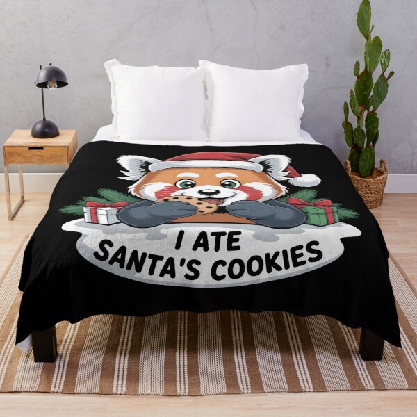 Item preview, Red Panda Christmas – I Ate Santa’s Cookies designed and sold by HAPPYinPIECES.