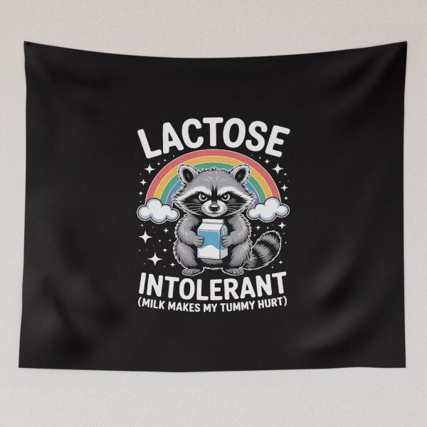 Item preview, Milk Makes My Tummy Hurt Lactose Intolerant Raccoon designed and sold by TewonLake.