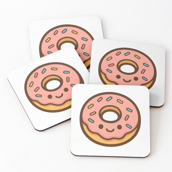 Item preview, Cute Kawaii Donut – Pink Sweet Dessert Art designed and sold by VibeLab_Art.