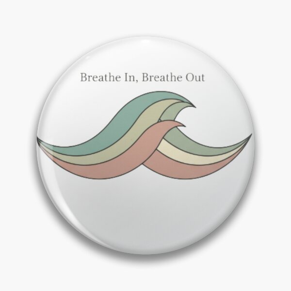 Item preview, Breathe In Breathe Out – Minimal Wave Calm Design classic t-shirts  designed and sold by CuteOasis.