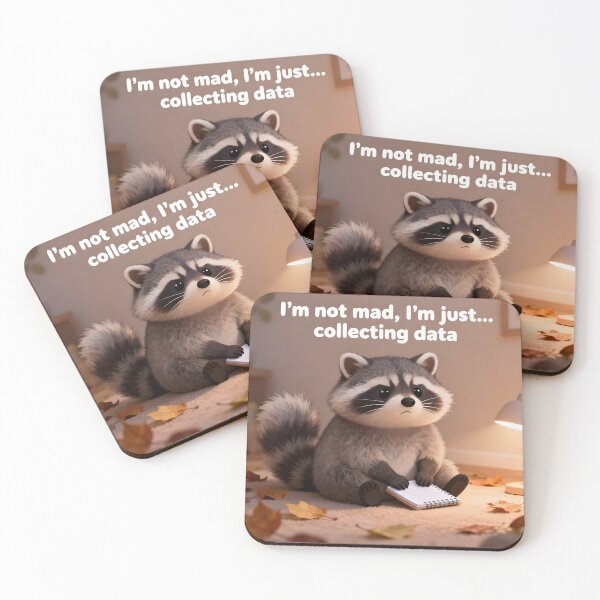 Item preview, Cute Raccoon Meme – “I’m Not Mad, I’m Just Collecting Data” designed and sold by Buttonquill.