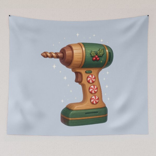 Item preview, Elf Christmas Drill – Holiday Sparkle Edition (Festive Power Tool Gift) designed and sold by BROHLine Studio.