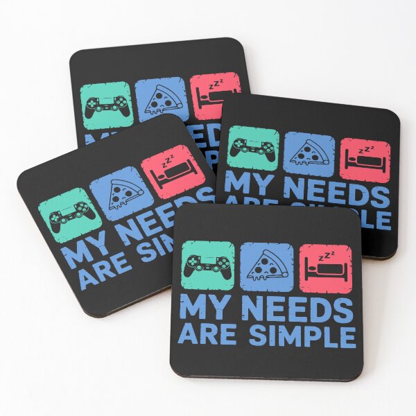 Item preview, My Needs Are Simple – Gaming, Pizza, Sleep Icons designed and sold by JoRealm.