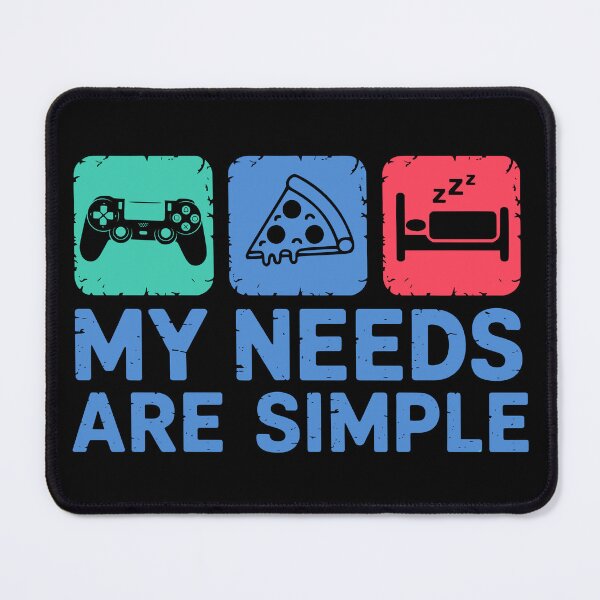 Item preview, My Needs Are Simple – Gaming, Pizza, Sleep Icons designed and sold by JoRealm.