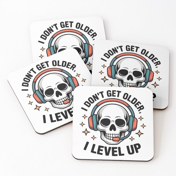 Item preview, Gamer Skull Level Up – Retro Headset Design designed and sold by CalmDownZone ⭐️⭐️⭐️⭐️⭐️.