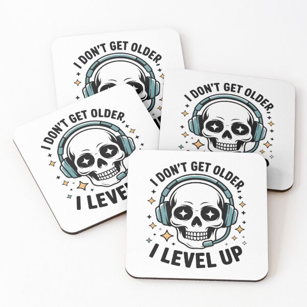 Item preview, Blue Headset Skull – I Level Up Gamer Art designed and sold by CalmDownZone ⭐️⭐️⭐️⭐️⭐️.