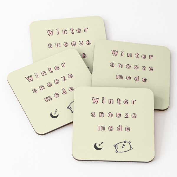 Item preview, Winter Snooze Mode – Low Battery Club Cozy Meme Design designed and sold by mintmono-studio.