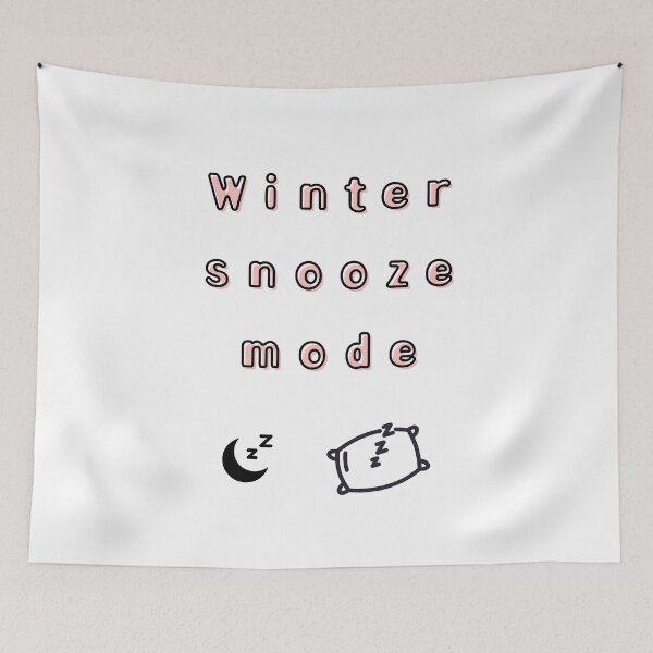 Item preview, Winter Snooze Mode – Low Battery Club Cozy Meme Design designed and sold by mintmono-studio.