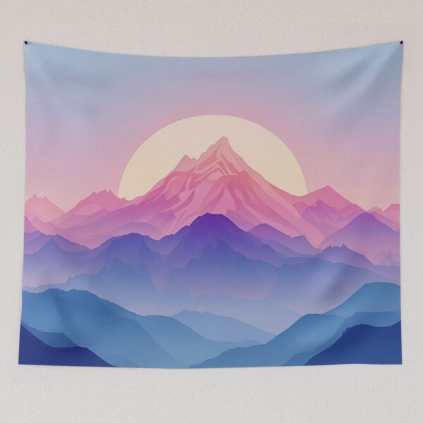 Item preview, Lifestyle Hub: Pastel Abstract Mountainscape designed and sold by M&M Lifestyle Hub.
