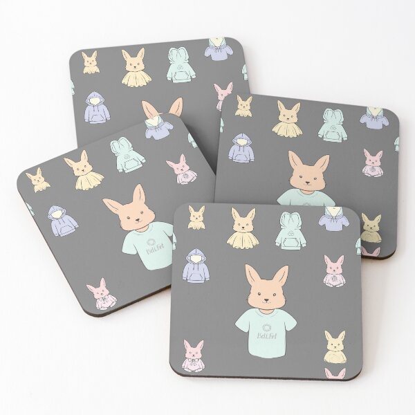 Item preview, Cute Pastel Rabbit in Hoodies – Kawaii Animal Fashion Pattern designed and sold by GuffyGlowVault.