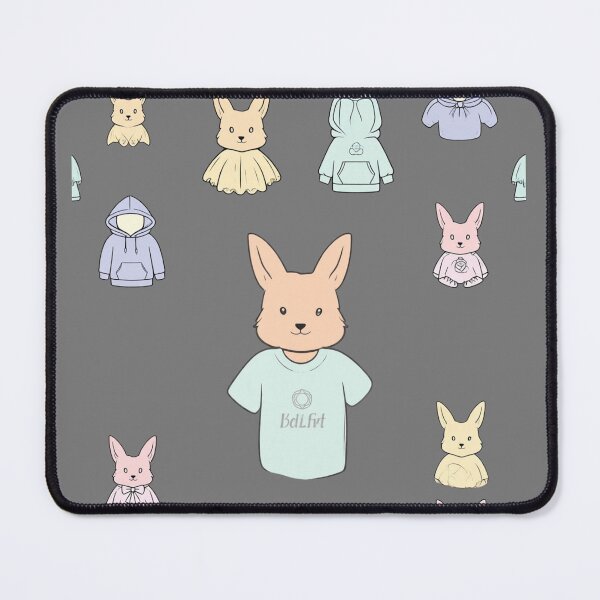 Item preview, Cute Pastel Rabbit in Hoodies – Kawaii Animal Fashion Pattern designed and sold by GuffyGlowVault.
