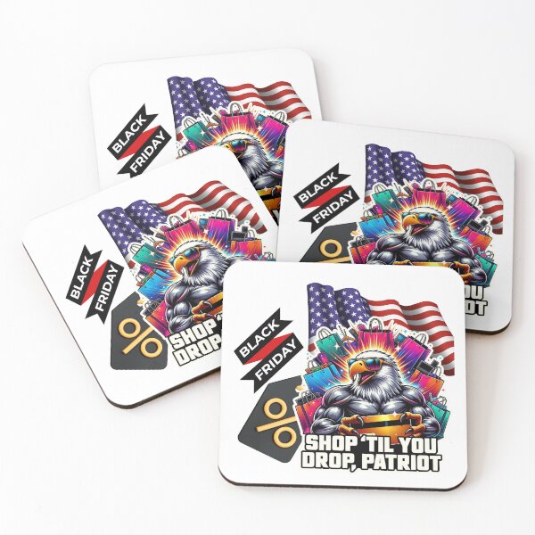 Item preview, Black Friday Patriot Eagle – USA Flag Shopping Sale Sticker designed and sold by MiracleDroplet.