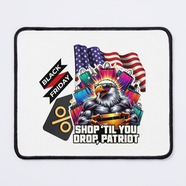 Item preview, Black Friday Patriot Eagle – USA Flag Shopping Sale Sticker designed and sold by MiracleDroplet.