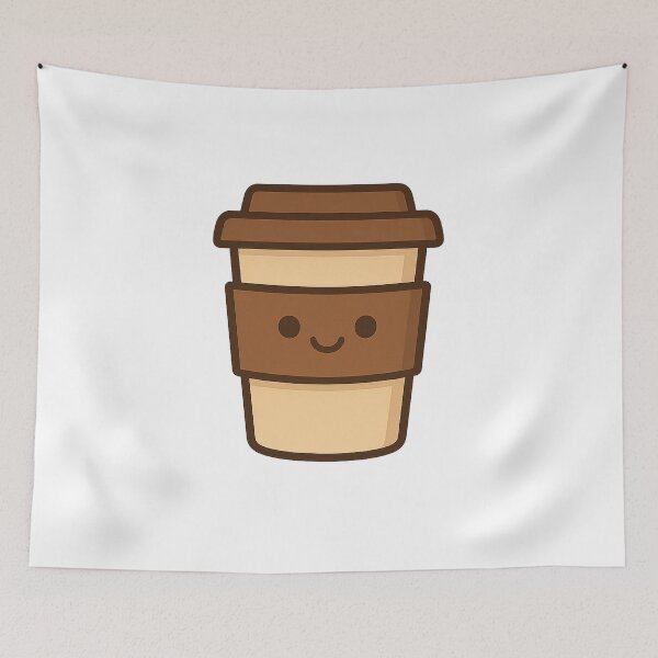 Item preview, Cute Kawaii Coffee Cup – Cozy Morning Drink Art designed and sold by VibeLab_Art.