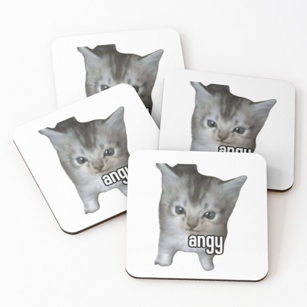 Item preview, Angy Cat Meme | Cute Kitten Sticker | Angry Cat  designed and sold by mads101.