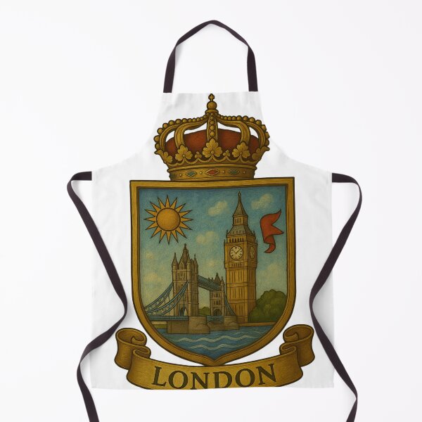 Item preview, London Escudo Real – Big Ben y Tower Bridge en Estilo Heráldico Tradicional designed and sold by PepeMilano.