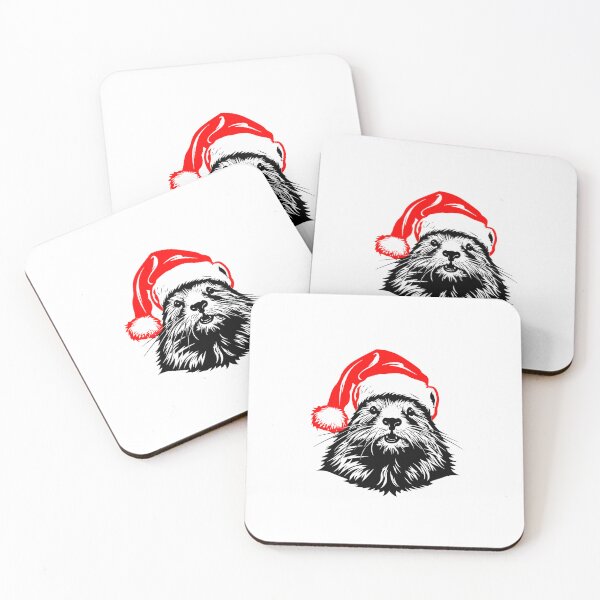 Item preview, Beaver in Santa Hat - Festive Woodland Cheer designed and sold by JollyCritters.