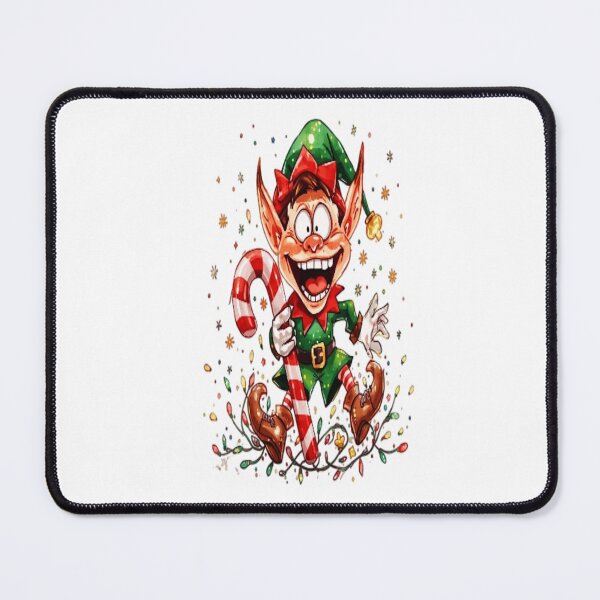 Item preview, Funny Christmas Elf Candy Cane Holiday Graphic designed and sold by Mad Mama Designs.