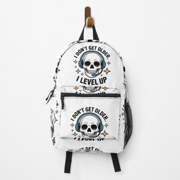 Item preview, White Skull Gamer – Level Up Headset Art designed and sold by CalmDownZone ⭐️⭐️⭐️⭐️⭐️.