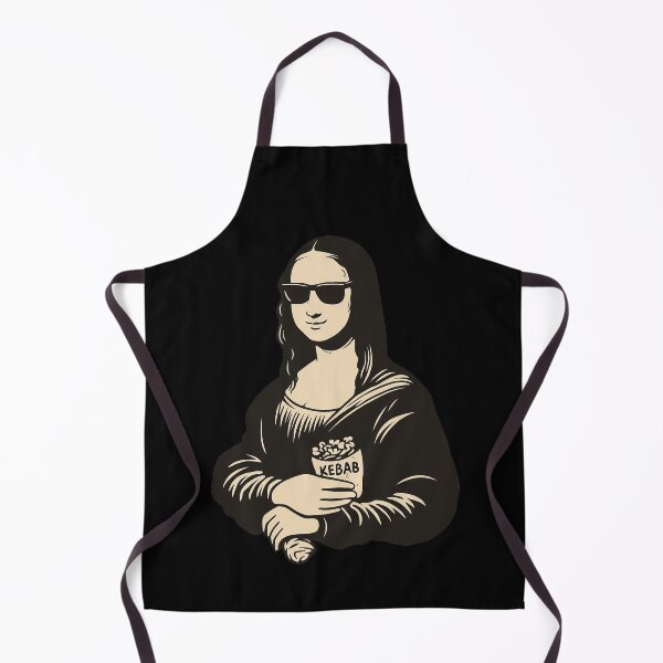 Item preview, Funny Mona Lisa Kebab Illustration with Sunglasses Pop Art Design designed and sold by DrawHandArt.