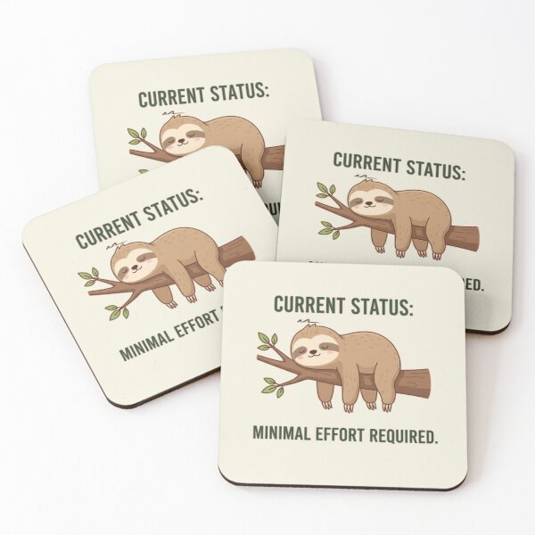 Item preview, Current Status Minimal Effort Sloth Shirt | Funny Lazy WFH Anti-Hustle Gift designed and sold by Searching ideas.