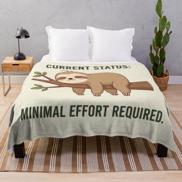 Item preview, Current Status Minimal Effort Sloth Shirt | Funny Lazy WFH Anti-Hustle Gift designed and sold by Searching ideas.
