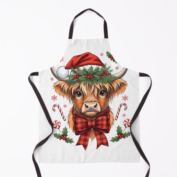 Item preview, Festive Christmas Highland Cow designed and sold by Eclectic Monkey.