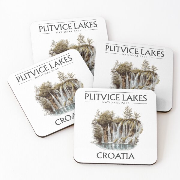 Item preview, A Vintage Travel Poster of Plitvice Lakes National Park - Croatia  designed and sold by GoodOldVintage.